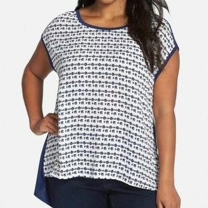 Sejour Leopard Print Cap Sleeve Top 3x